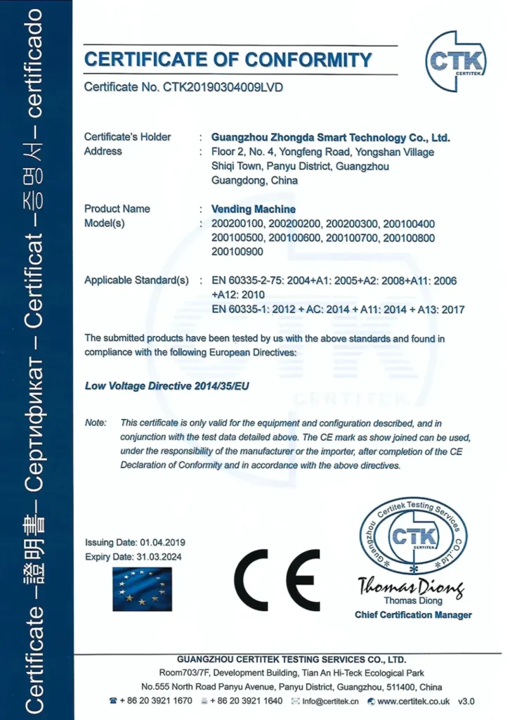 CE certificate